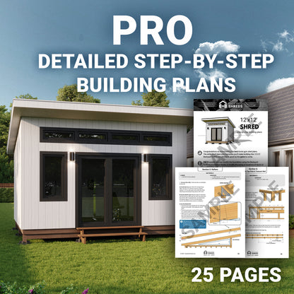 12x16 SHRED — DIY Home Gym Shed Building Plans